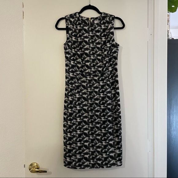 Calvin Klein Midi Dress - Black & White Print Design - size 2 - Picture 3 of 6